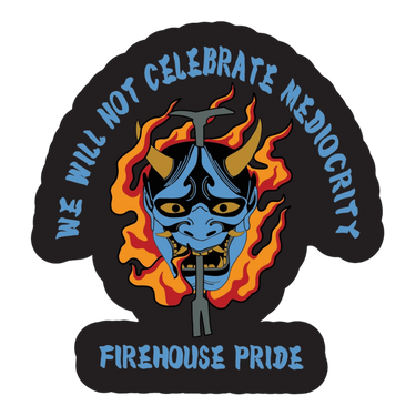 Sticker- We Will Not Celebrate Mediocrity Samurai